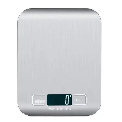 Digital Kitchen Scale, 5 kg or 10 kg Capacity, LCD Blue Backlight, Stainless Steel Platform for Baking and Meal Prep - product view 1