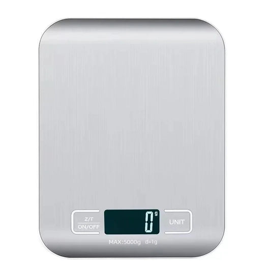 Digital Kitchen Scale, 5 kg or 10 kg Capacity, LCD Blue Backlight, Stainless Steel Platform for Baking and Meal Prep - product view 1