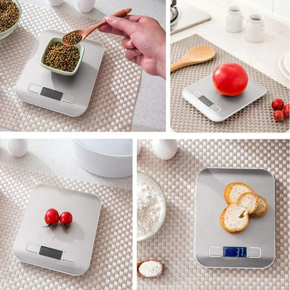 Digital Kitchen Scale, 5 kg or 10 kg Capacity, LCD Blue Backlight, Stainless Steel Platform for Baking and Meal Prep - product view 6