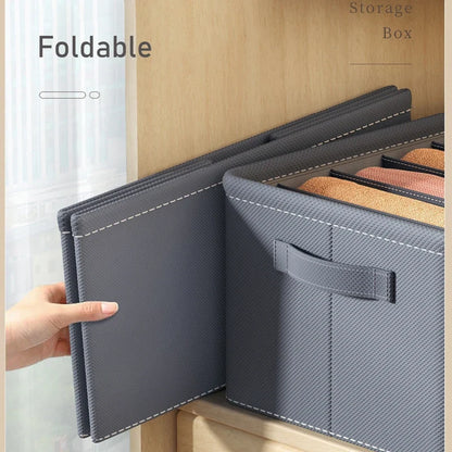 Foldable Drawer Organizer for Clothes, Stackable Compartment Storage Box with Built-In PP Board in 6, 7 or 9 Grids - product view 6
