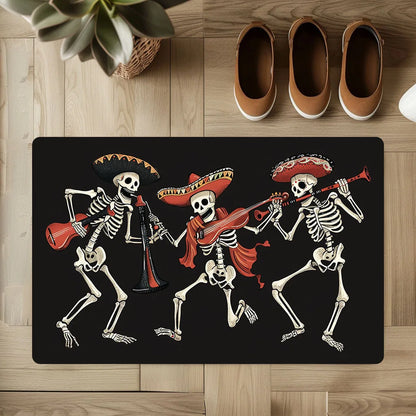 Skull Door Mat, 100% Polyester Non-Slip Modern Floor Rug, Wrinkle-Resistant Fade-Resistant Indoor Outdoor Entryway Decor - product view 1