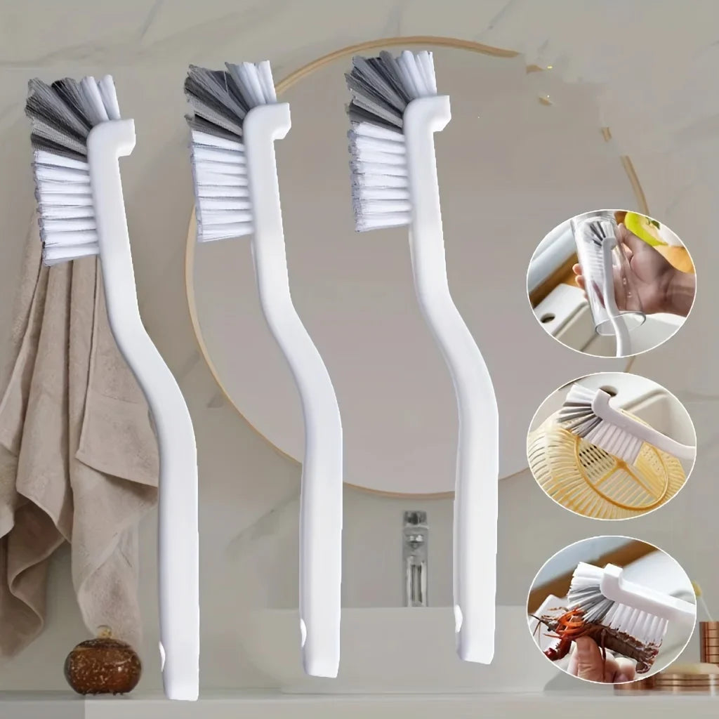 Long-Handle Dish Scrub Brush, 90-Degree Stiff Bristles for Sinks, Tiles, Corners and Kitchen Crevices, 25.5 × 4 cm - product view 3