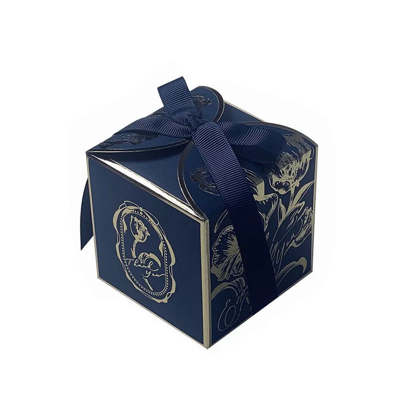 Decorative Gift Boxes, 5x5x5 cm Paperboard Candy Boxes with Ribbon, 10 to 400 Piece Sets for Gift Presentation - product view 5