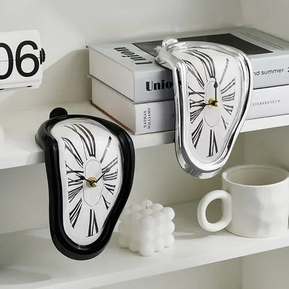 Surreal Melting Wall Clock, Distorted Dali-Inspired Design, Quiet Mute Feature, Plastic Frame, 500g, Multiple Colors - product view 5