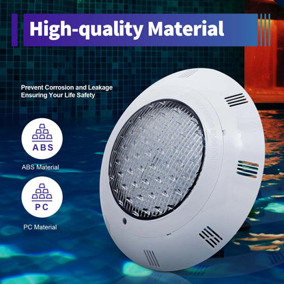 RGB LED Pool Light, 12V AC Underwater Swimming Pool Lamp, 45W, 2500 lm, Remote Control and 11 Changing Modes - product view 2