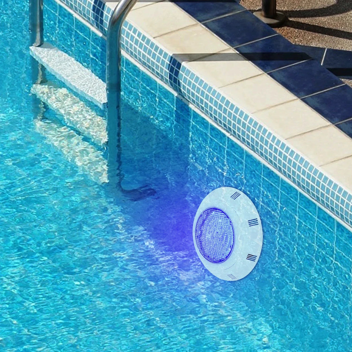 RGB LED Pool Light, 12V AC Underwater Swimming Pool Lamp, 45W, 2500 lm, Remote Control and 11 Changing Modes - product view 5