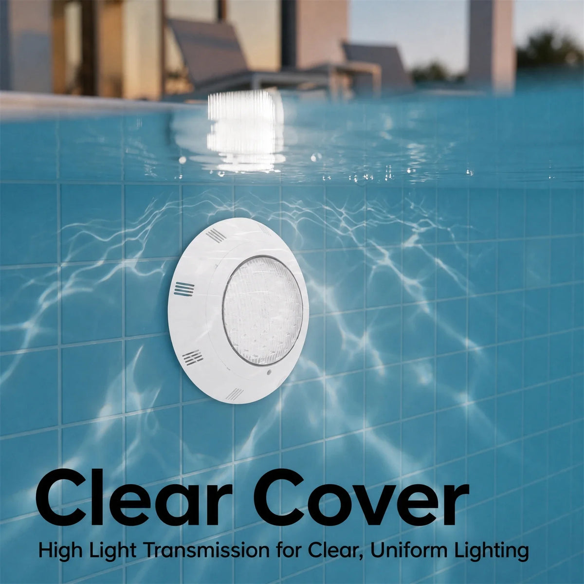 RGB LED Pool Light, 12V AC Underwater Swimming Pool Lamp, 45W, 2500 lm, Remote Control and 11 Changing Modes - product view 6