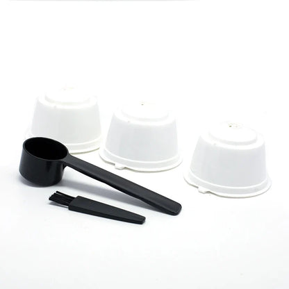 Reusable Coffee Filter Basket for Dolce Gusto, Plastic and Stainless Steel Coffee Capsule Filter with Spoon and Brush - product view 5