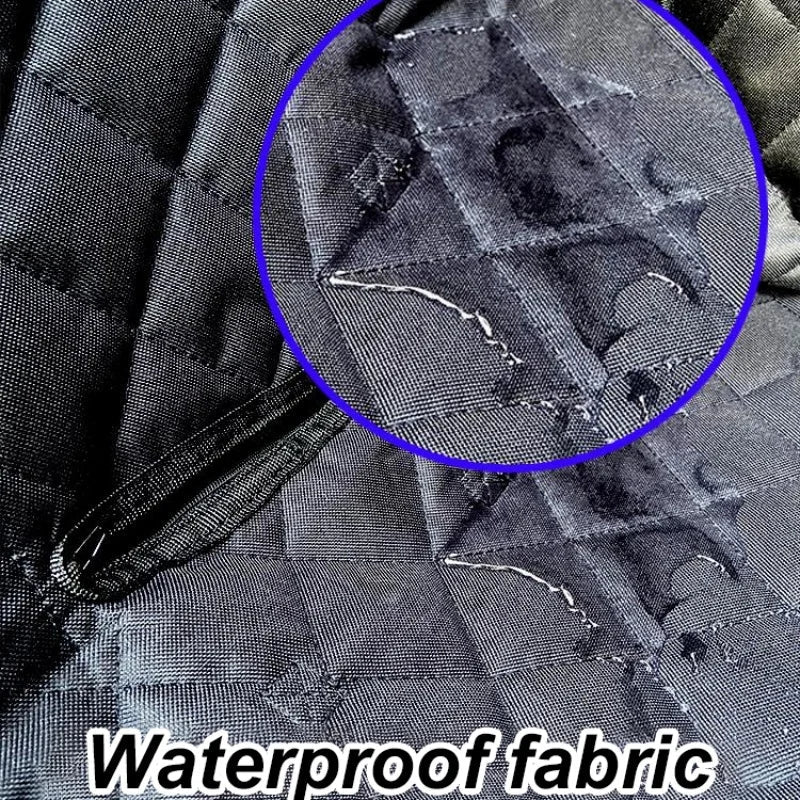 Waterproof Dog Car Hammock, Oxford Pet Seat Cover and Carrier Bag with Solid Design, Black or Black Side Mesh Options - product view 5