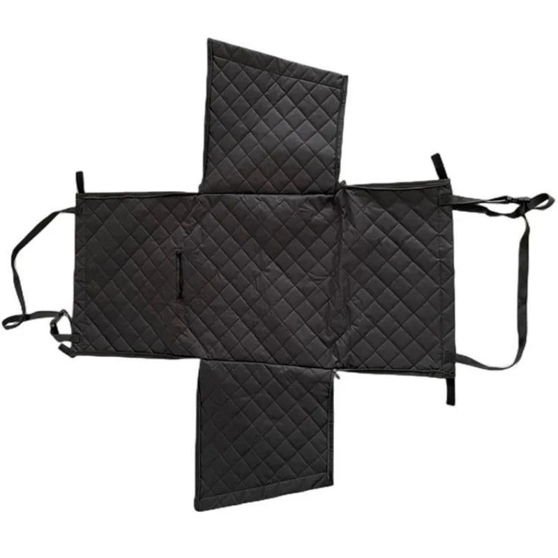 Waterproof Dog Car Hammock, Oxford Pet Seat Cover and Carrier Bag with Solid Design, Black or Black Side Mesh Options - product view 6