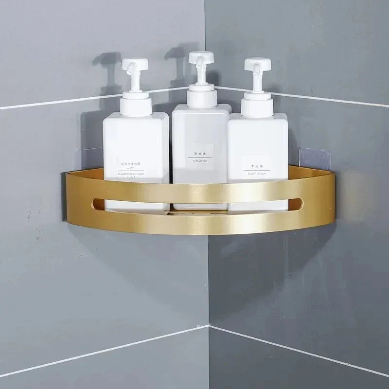 Triangle Wall Shelf for Bathroom Storage, Shampoo Organizer and Compact Home Décor Display, 1-Piece Option - product view 4