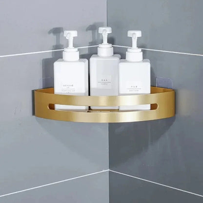 Triangle Wall Shelf for Bathroom Storage, Shampoo Organizer and Compact Home Décor Display, 1-Piece Option - product view 4