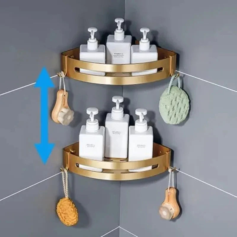 Triangle Wall Shelf for Bathroom Storage, Shampoo Organizer and Compact Home Décor Display, 1-Piece Option - product view 5