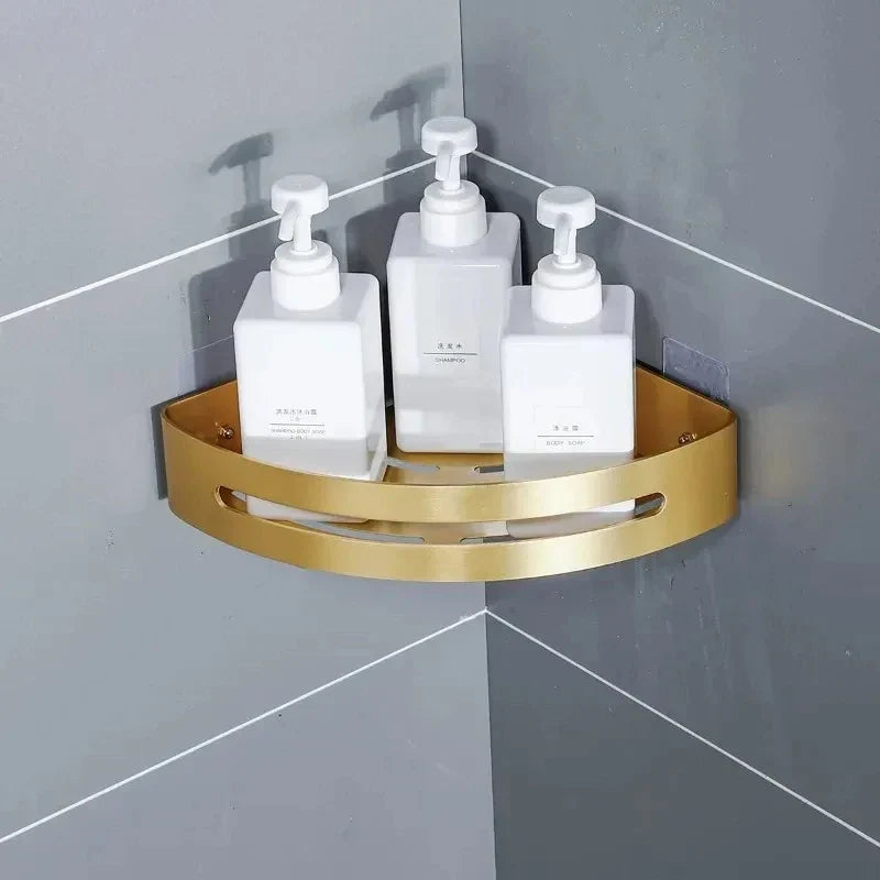 Triangle Wall Shelf for Bathroom Storage, Shampoo Organizer and Compact Home Décor Display, 1-Piece Option - product view 6