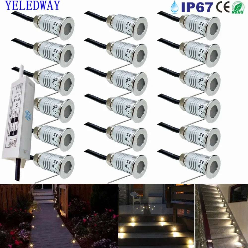 LED Deck Lights, 12V Dimmable Aluminum Outdoor Underground Lamps, IP67 Waterproof Design for Paths and Steps - product view 1