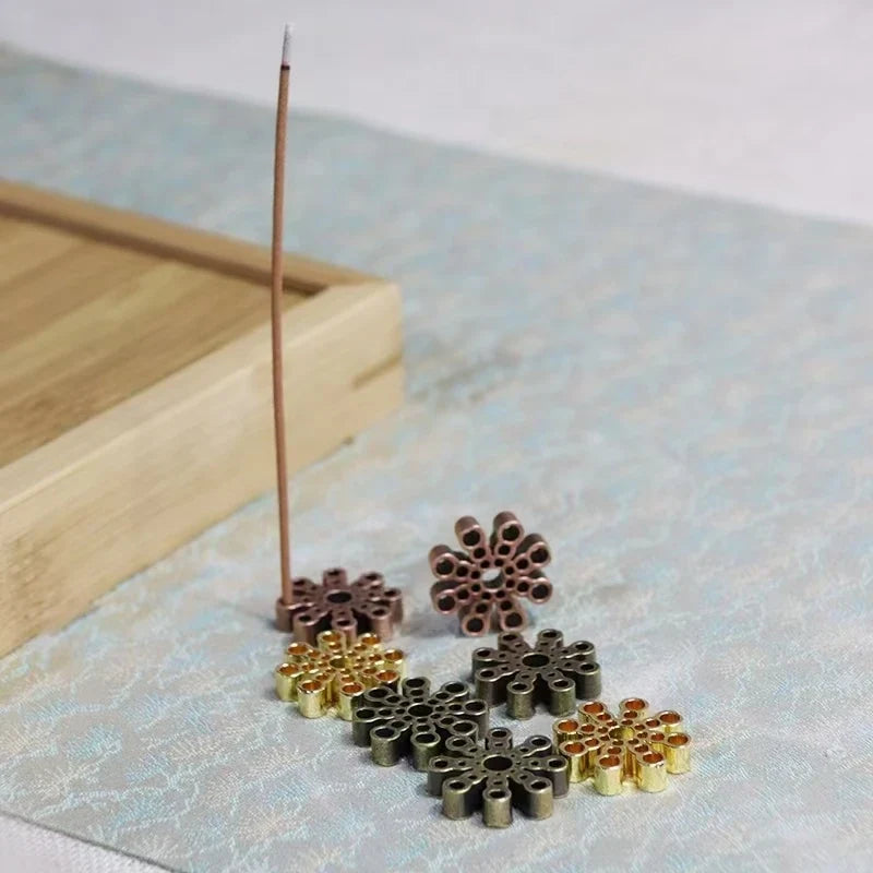 Metal Incense Holder, Creative Multi-Hole Column Design, 2.2 cm Mini Burner for Bedroom, Yoga, Meditation and Tea Time - product view 5