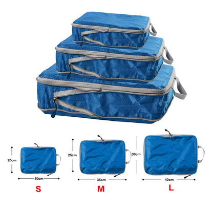Foldable Oxford Packing Cubes, Rectangular Travel Luggage Organizers in S, M, L or 3-Piece Sizes - product view 5