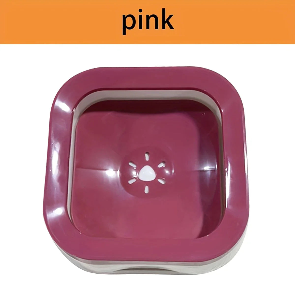 Slow Feeder Dog Water Bowl, Floating Disc Spill-Resistant Design, Removable Dishwasher-Safe Plastic Bowl, L Size - product view 3