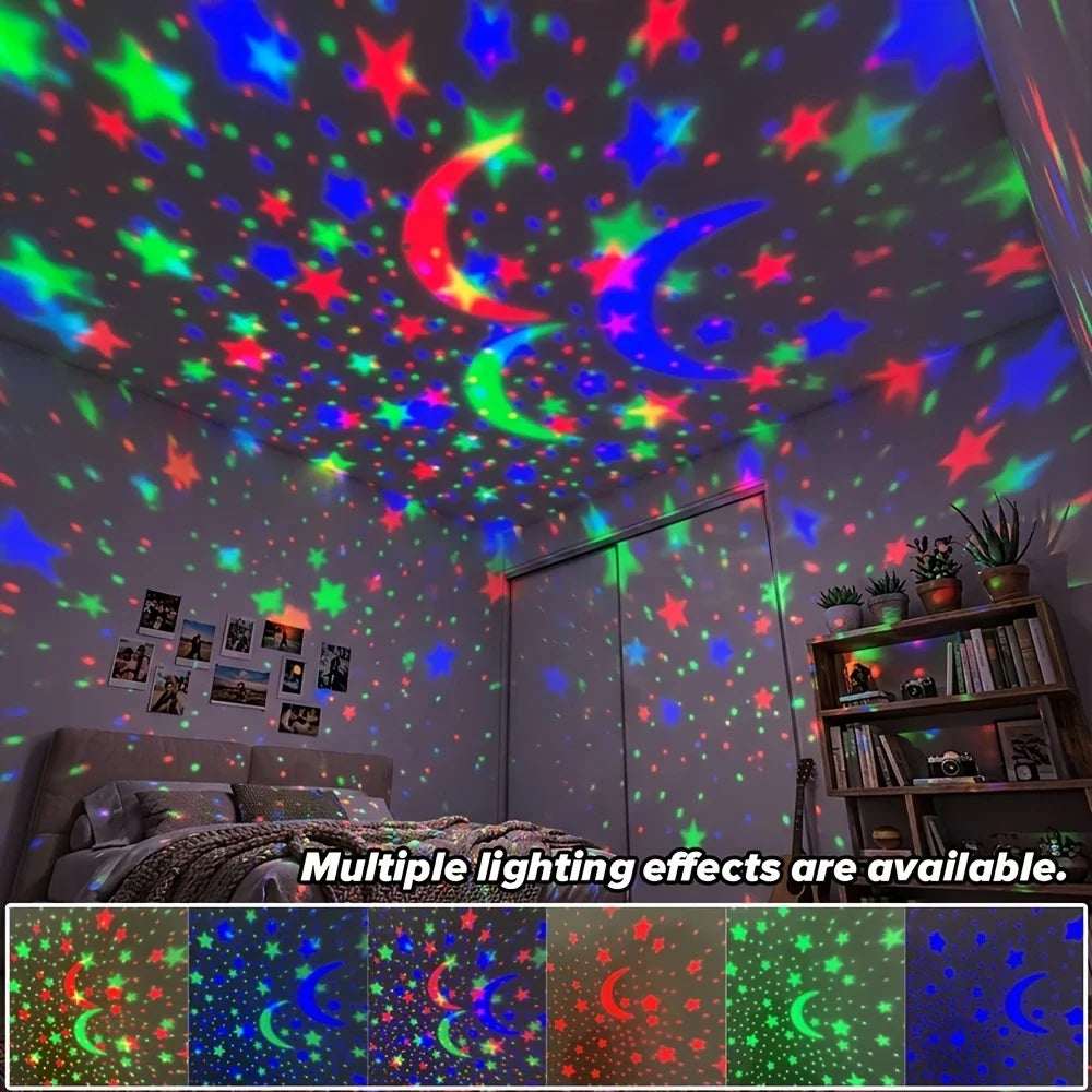 RGB Starry Sky Night Light Projector, 360° Rotating LED Magic Ball, ABS Body, USB 5V Holiday Room Decor - product view 4
