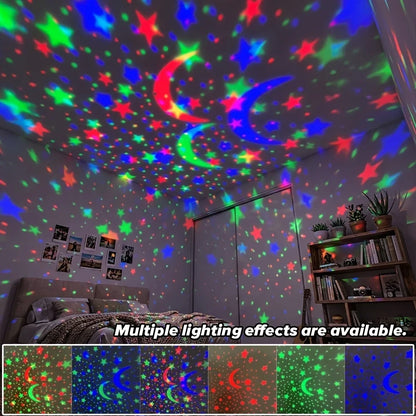 RGB Starry Sky Night Light Projector, 360° Rotating LED Magic Ball, ABS Body, USB 5V Holiday Room Decor - product view 4