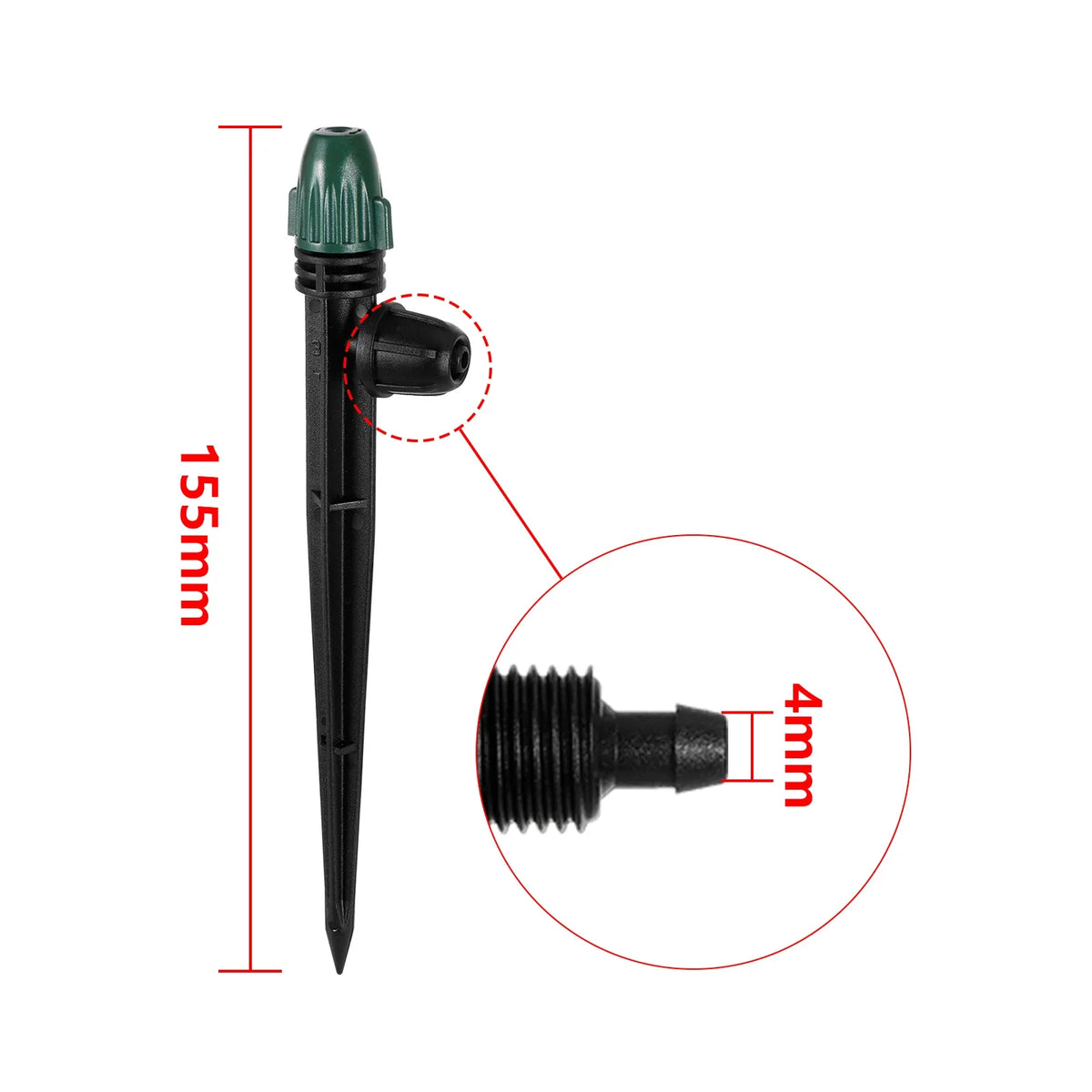 20-Piece Adjustable Spiked Atomizing Sprinkler Set, Plastic Emitters for Garden Beds, Lawn and Vegetable Irrigation - product view 1