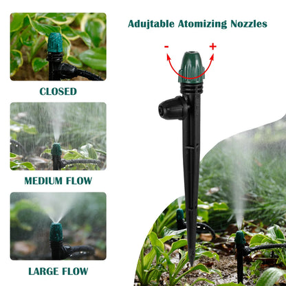 20-Piece Adjustable Spiked Atomizing Sprinkler Set, Plastic Emitters for Garden Beds, Lawn and Vegetable Irrigation - product view 4