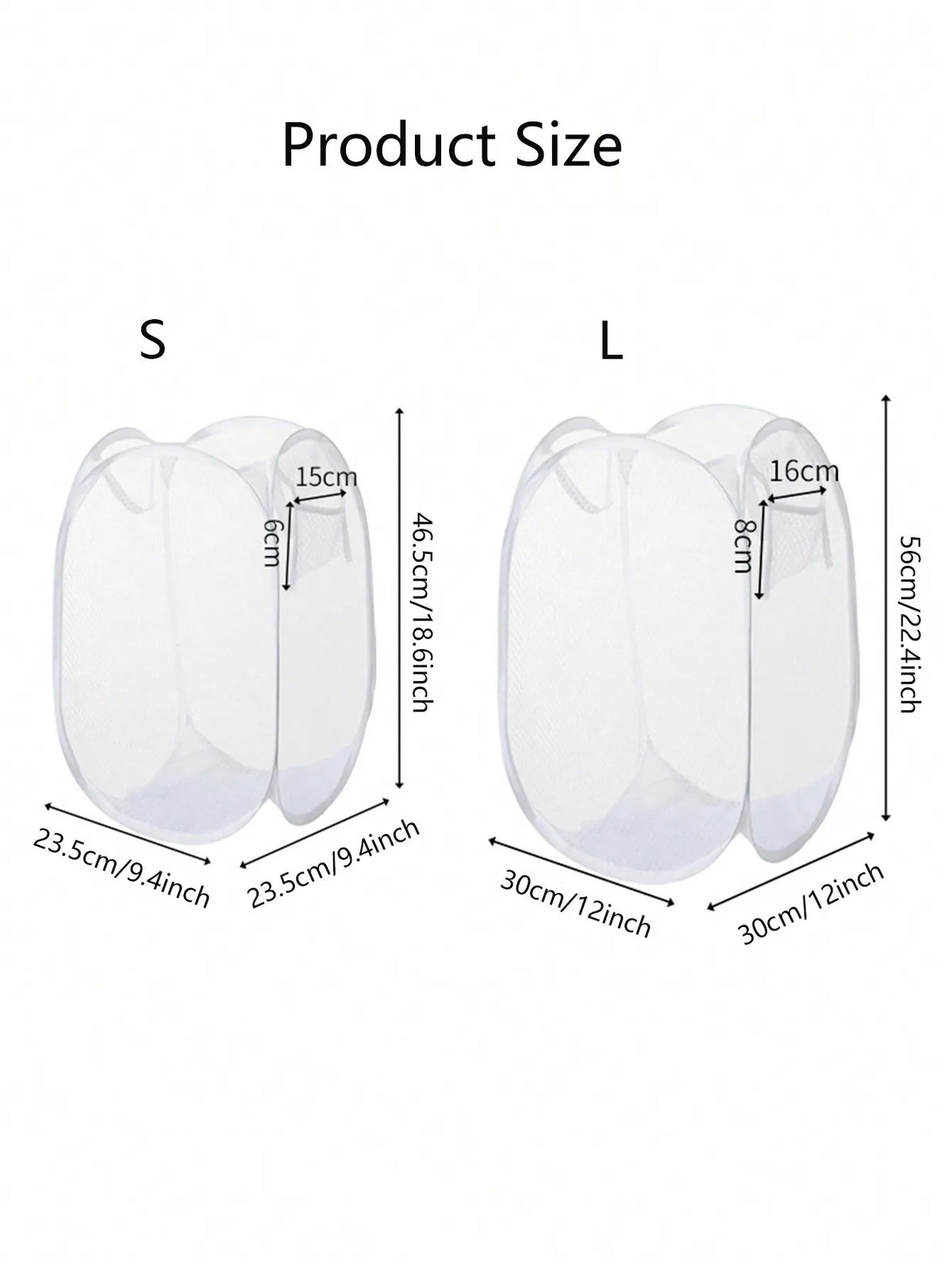 collapsible clothes hamper - product view 3
