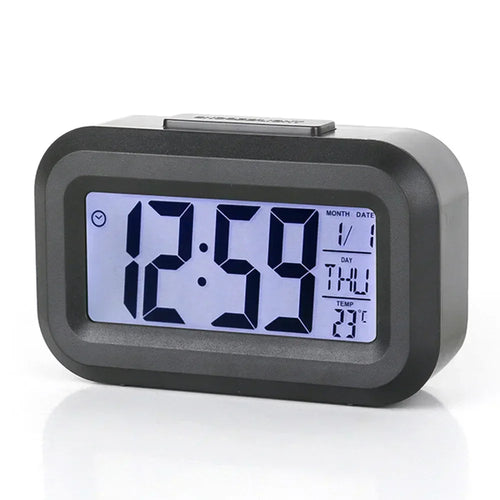 Modern LED Digital Alarm Clock with Snooze, Date, Temperature and Flexible Time Display for Bedroom or Desk - product view 1