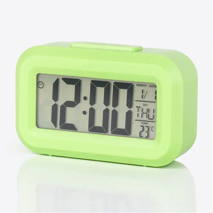 Modern LED Digital Alarm Clock with Snooze, Date, Temperature and Flexible Time Display for Bedroom or Desk - product view 3