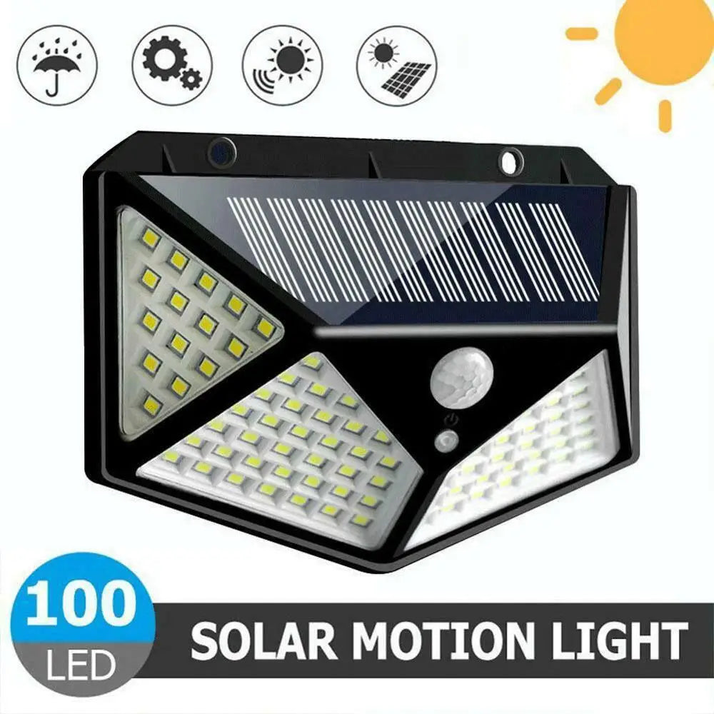 Solar Motion Sensor Driveway Light, 100 LED, 3 Modes, 270° Illumination, Self-Contained Outdoor Garden Wall Lamp - product view 5