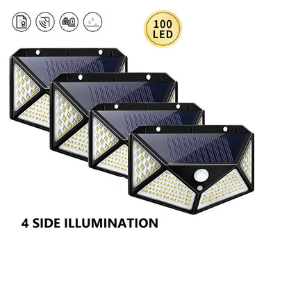 Solar Motion Sensor Driveway Light, 100 LED, 3 Modes, 270° Illumination, Self-Contained Outdoor Garden Wall Lamp - product view 6