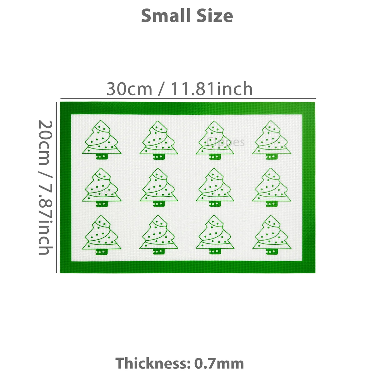 Reusable Silicone Baking Mat, Heat-Resistant Christmas Cookie Liner with Gingerbread, Tree or Snowflake Pattern - product view 2