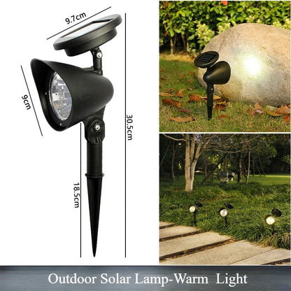 Solar Garden Spotlight, LED Landscape Light with Automatic Night On, Adjustable Dimming and White, Warm or RGB Options - product view 1