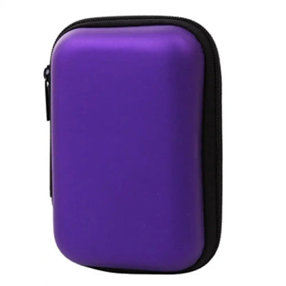 Cable Storage Box, Portable Zipper Organizer Case with Mesh Pocket, Lightweight Plastic Rectangle Pouch for Earphone Wires and Cables - product view 4
