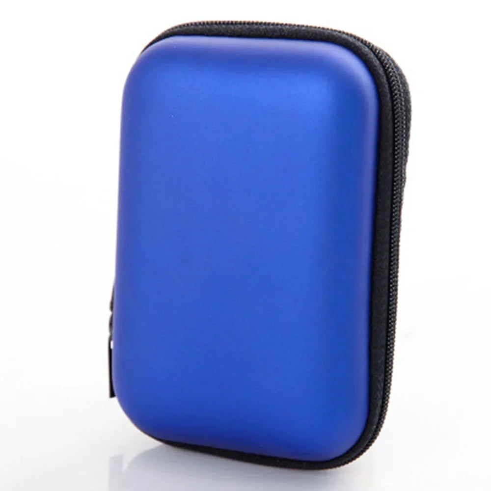 Cable Storage Box, Portable Zipper Organizer Case with Mesh Pocket, Lightweight Plastic Rectangle Pouch for Earphone Wires and Cables - product view 5