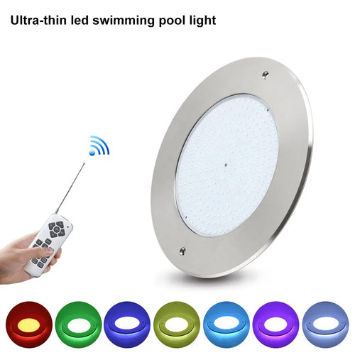 LED Pool Light, AC 12V Underwater Swimming Pool Lamp, Stainless Steel Body, RGB, Warm White or Cool White Options - product view 1