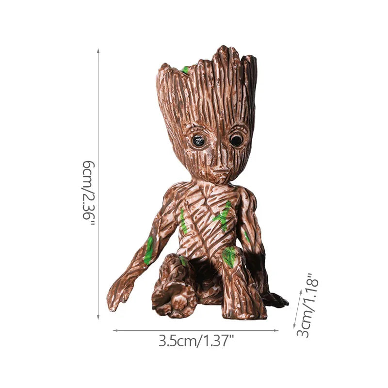 Groot-Inspired Miniature Plastic Figurine, Modern Table Centerpiece Décor, 5 cm Model for Living Room, Bedroom, Study or Desk - product view 1
