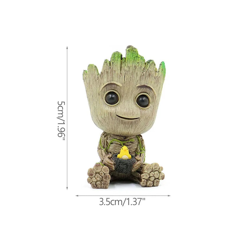 Groot-Inspired Miniature Plastic Figurine, Modern Table Centerpiece Décor, 5 cm Model for Living Room, Bedroom, Study or Desk - product view 3