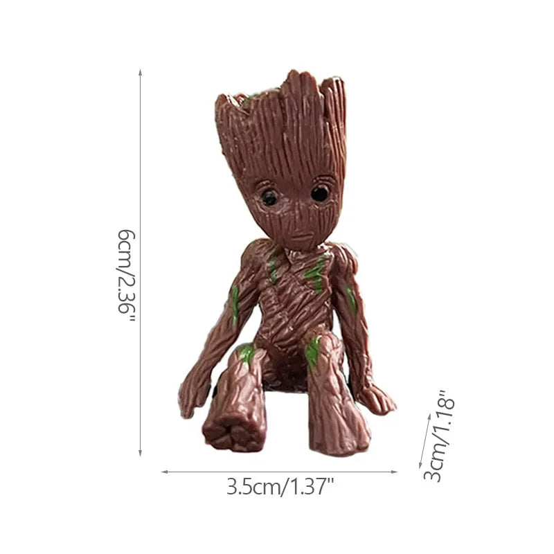 Groot-Inspired Miniature Plastic Figurine, Modern Table Centerpiece Décor, 5 cm Model for Living Room, Bedroom, Study or Desk - product view 6