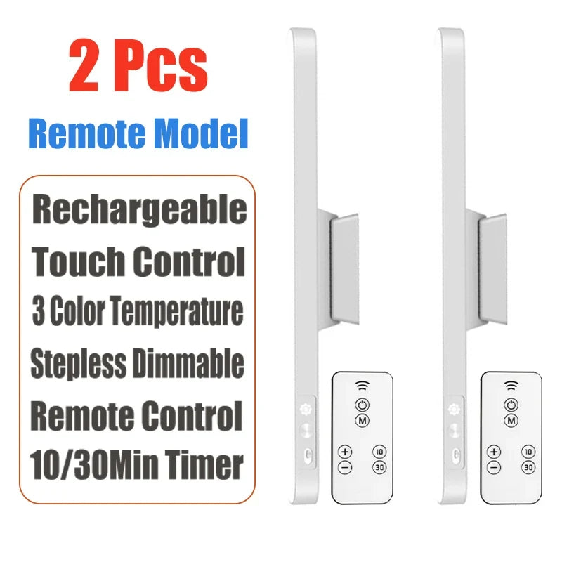 Rechargeable Magnetic Table Lamp, Dimmable LED, 3 Color Temperatures, Touch Control, 88° Adjustable, 2000mAh USB Light - product view 4
