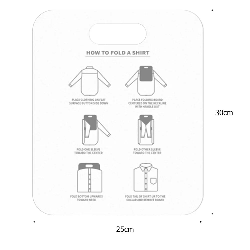Travel Garment Folder, Plastic Clothes Folding Board, 30 x 25 cm Organizer for T-Shirts, Pants, Sweaters and Home Storage - product view 1