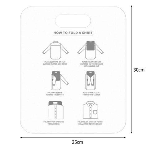 Travel Garment Folder, Plastic Clothes Folding Board, 30 x 25 cm Organizer for T-Shirts, Pants, Sweaters and Home Storage - product view 1