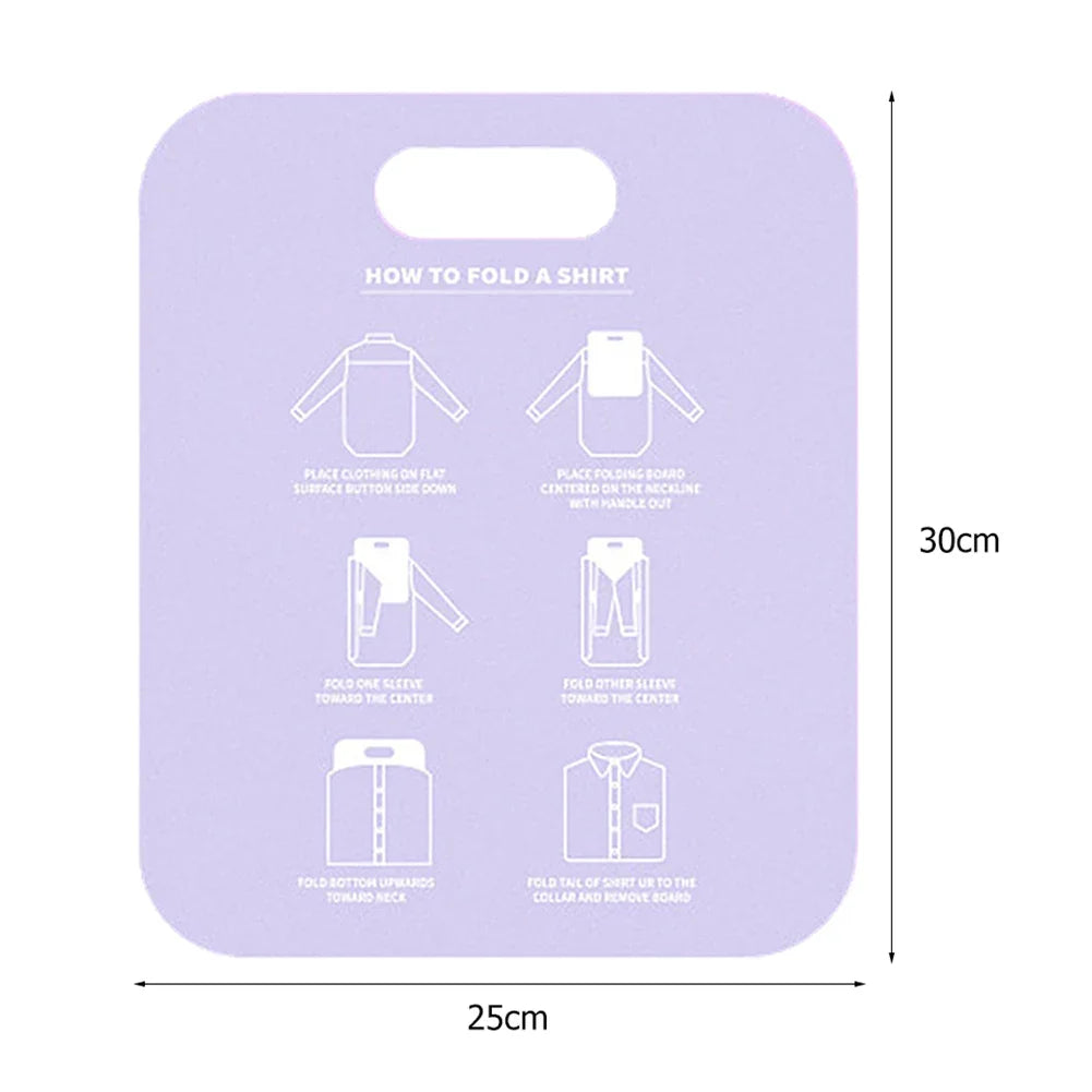 Travel Garment Folder, Plastic Clothes Folding Board, 30 x 25 cm Organizer for T-Shirts, Pants, Sweaters and Home Storage - product view 3