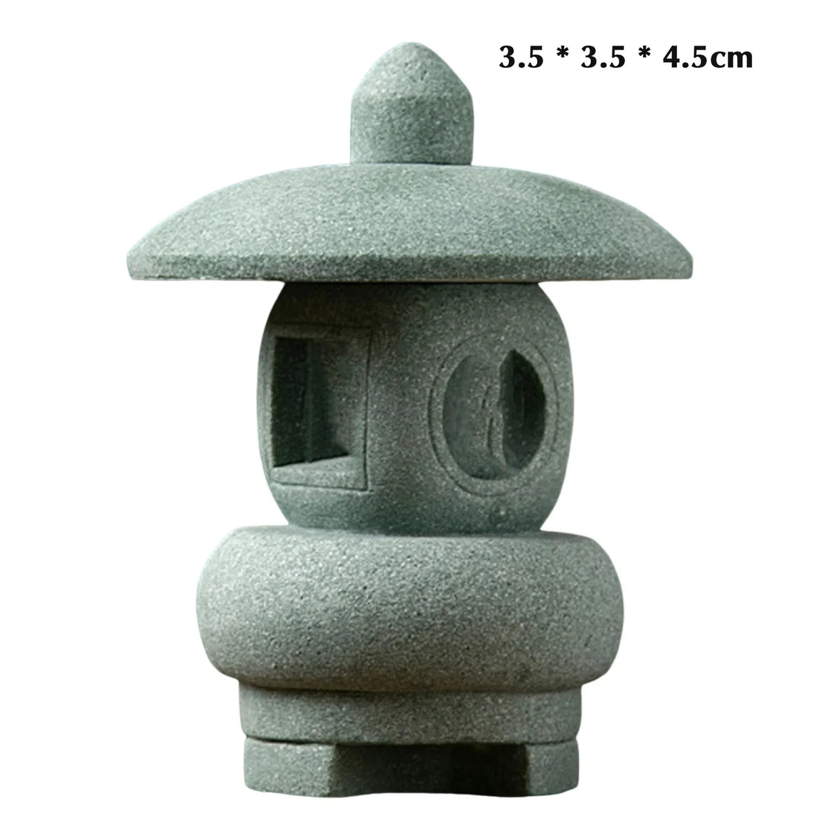Mini Asian Garden Statue, Pagoda and Lantern Tabletop Sculpture, Small Decorative Accent for Home, Balcony or Yard - product view 6