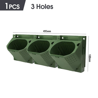 Vertical Wall Planter, PP Hanging Plant Pot with Top-Down Water Flow and 1-Hole or 3-Hole Options for Indoor Outdoor Gardens - product view 2