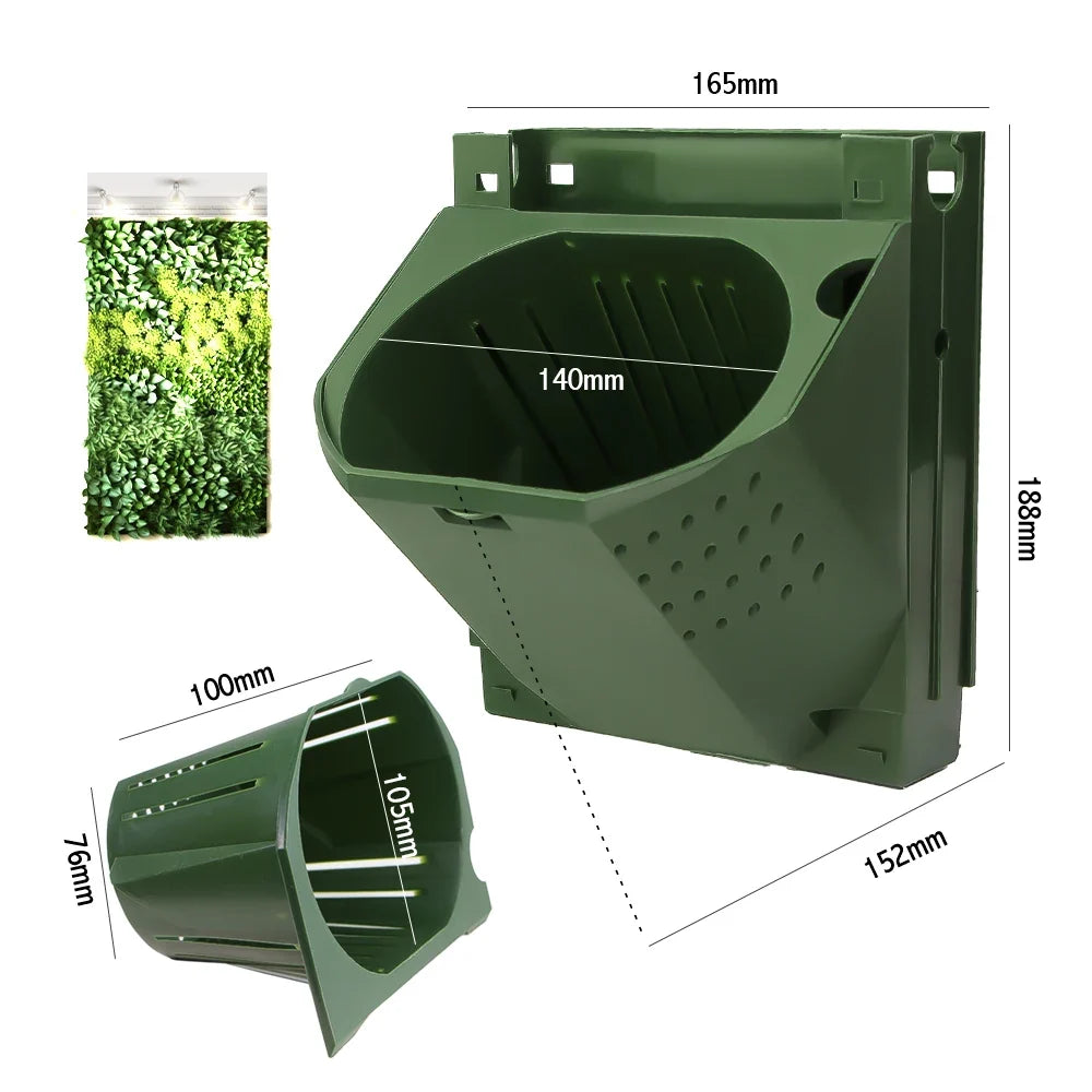 Vertical Wall Planter, PP Hanging Plant Pot with Top-Down Water Flow and 1-Hole or 3-Hole Options for Indoor Outdoor Gardens - product view 4