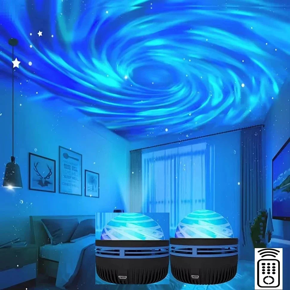 Galaxy Sky Projector Night Light, RGB LED Star Projector, USB 5V Plug-In, 7.8cm, Remote Control, Bedroom Decor - product view 2