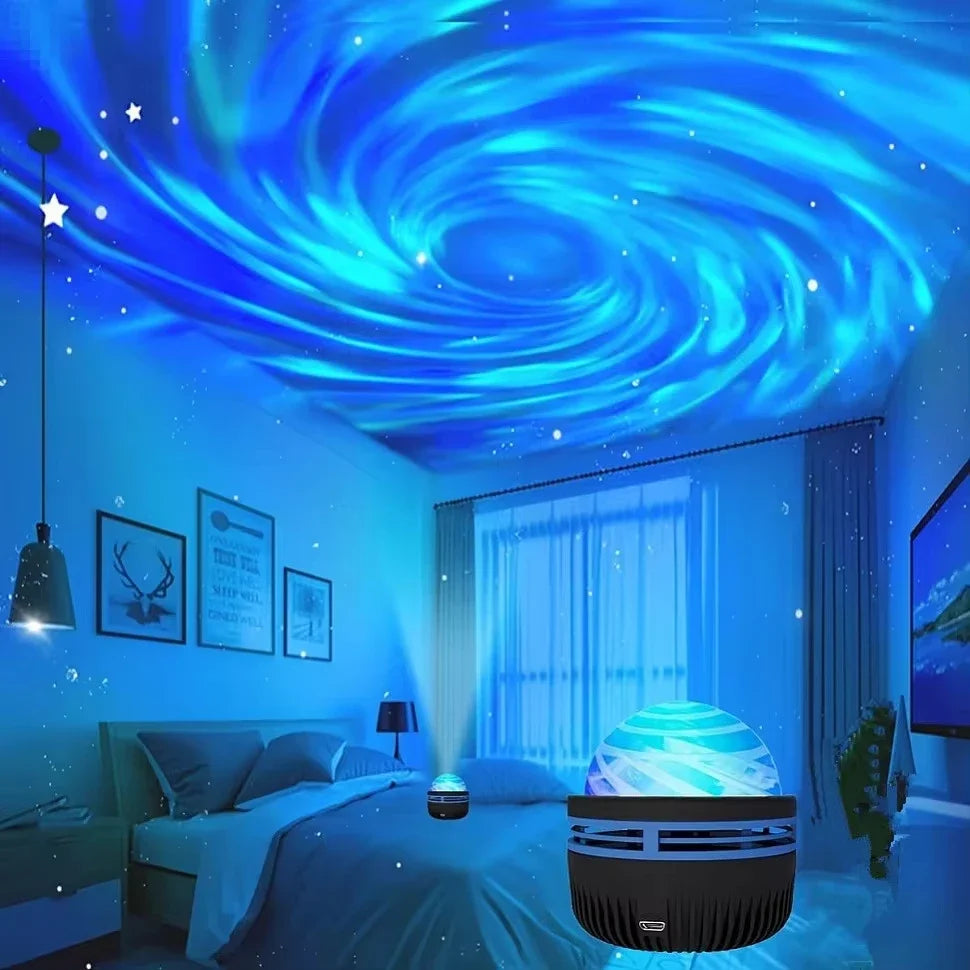 Galaxy Sky Projector Night Light, RGB LED Star Projector, USB 5V Plug-In, 7.8cm, Remote Control, Bedroom Decor - product view 3