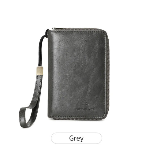 RFID Shielded Passport Holder with Zipper, Card and ID Window, Solid Travel Wallet in Multiple Colors - product view 1