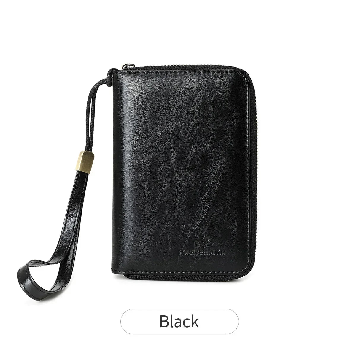 RFID Shielded Passport Holder with Zipper, Card and ID Window, Solid Travel Wallet in Multiple Colors - product view 5
